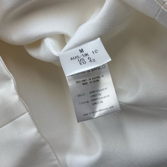 🆕 BRONX & BANCO 🧿 NWOT Evie White Strapless Bow Mini Dress, Sz M US 6 - Picture 15 of 15